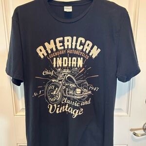 American Indian Black Graphic T-Shirt